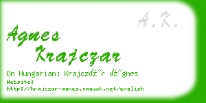 agnes krajczar business card